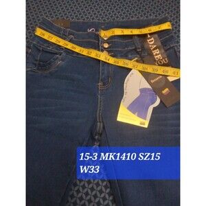 WAIST 33 INCHES SIZE 15 SKINNY JEANS STRETCH DENIM PUSH UP 15-3 MK1410 SZ15